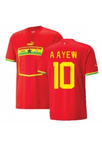 Ghana Andre Ayew #10 Jalkapallovaatteet Vieraspaita MM-kisat 2022 Lyhythihainen